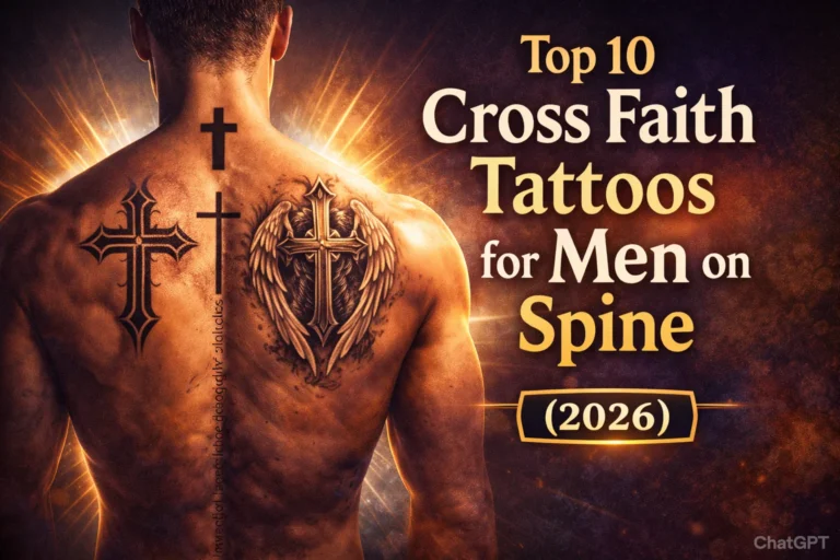 Top 10 cross faith tattoos for men on spine featuring bold Christian back tattoo designs in 2026 guide