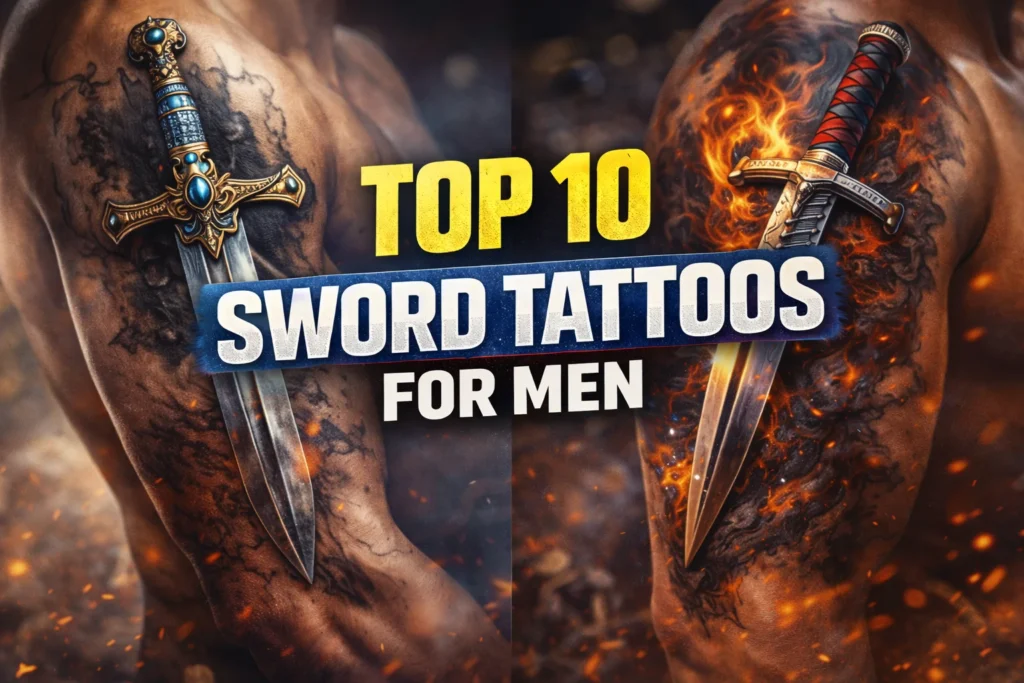 top 10 sword tattoos for men bold masculine designs collage