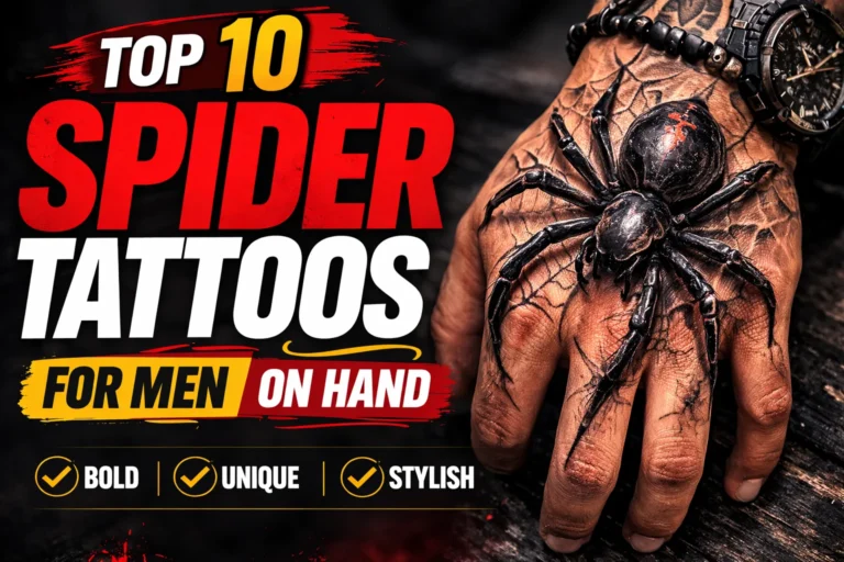 Top spider tattoo designs for men on hand