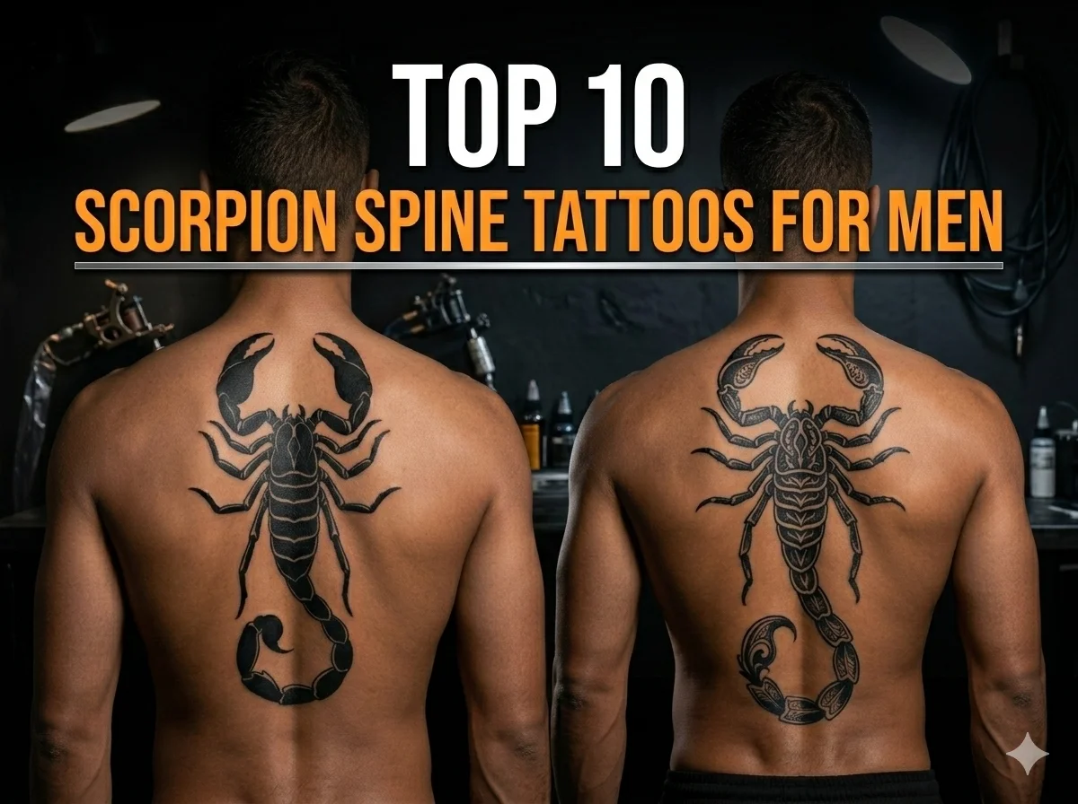 scorpion spine tattoo ideas for men
